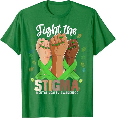 Fight The STIGMA Hand For Mental Health Awareness Month 2022 T-Shirt Hoodie - Picture 14 of 18