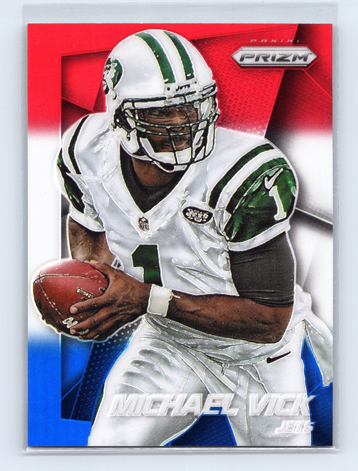 Michael Vick New York Jets 2014 Panini Prizm #176 Red White And Blue Prizm