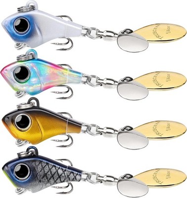 TRUSCEND Suchköder Vibe Spinner Doppelklinge BKK-Haken Easy Catch Jig Spinner