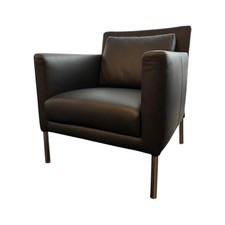 Walter Knoll Sessel Jason Leder Nappa Schwarz Gestell Metall