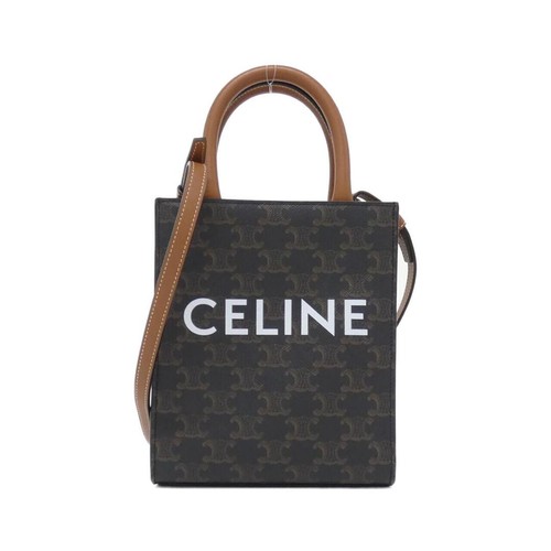 Celine Mini Vertical Hippo Bag Classic Canvas Leather Women's Used From Japan