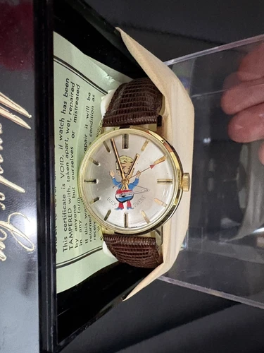 Vintage 1960’s Buck Owens Watch In Original Case Swiss Made