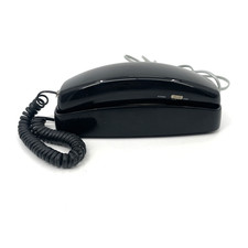 AT T Trimline 210 Black Touchtone Telephone Wall Desk Phone Push Button WORKS