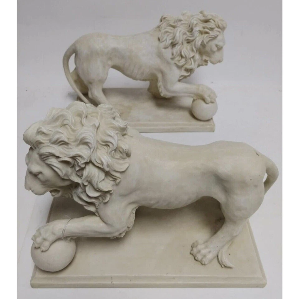 Local Pick Up Only* FIGURINE STATUES Regal Lion Statue Duo Indoor Outdoor Decor - Image 2 of 4