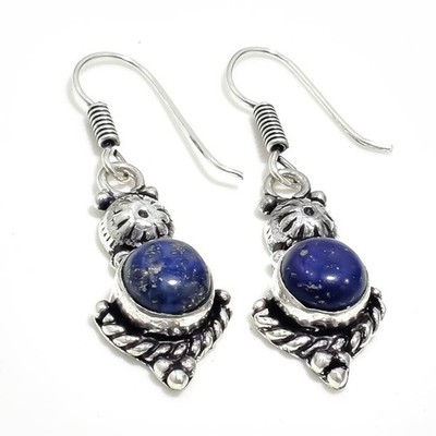 Lapislazuli Edelstein Handmade 925 Sterling Silber Schmuck Ohrring Größe...