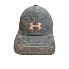 Under Armour Youth Girls Stretchy Baseball Hat - Neon Logo, Accent Stitches