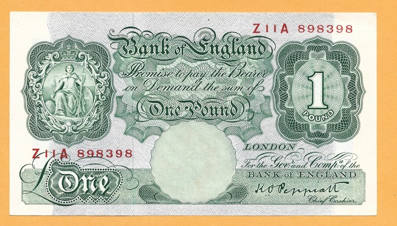 Bank of England One Pound Note