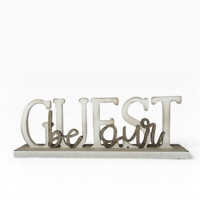 ''Be Our Guest'' Farmhouse Rustic Wooden Table Decor Sign Bed & Breakfast Air B&B
