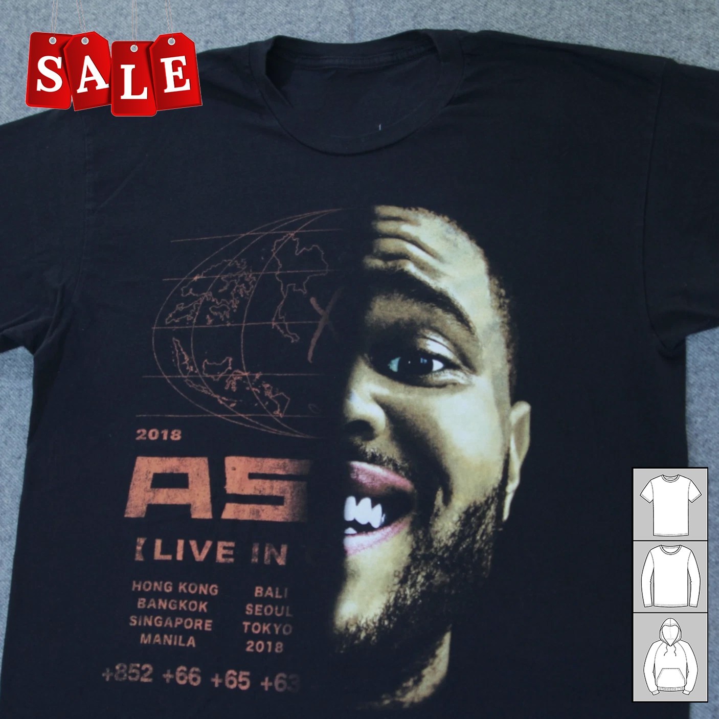 New The Weeknd  2018 Asia Tour Live In Concert XO Face Gift For Fans SS390