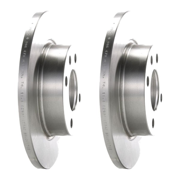 2 Bremsscheiben Ø 236 Mm Voll Bosch Passend FüR U.A. Skoda Favorit-image