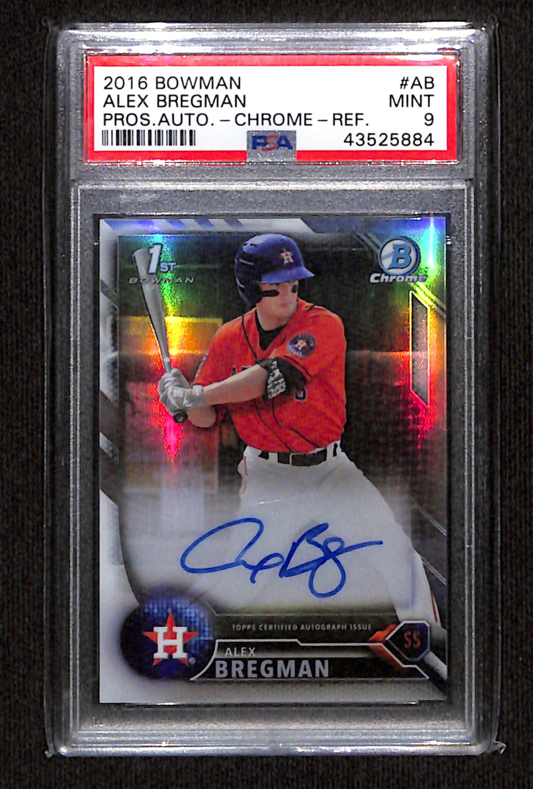 2016 Bowman #CPA-AB Alex Bregman Chrome Prospect Auto Refractor #/499