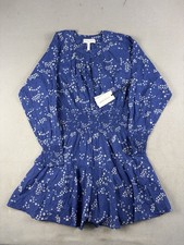 Apiece Apart Dress La Ventura Mini Dress Womens Small Blue Smoked Waist Boho