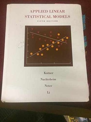 Applied Linear Statistical - Hardcover, by Kutner Michael H; - Acceptable k