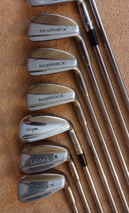 TZ GOLF - VINTAGE Shamrock Vortex / HOGAN RADIAL 3-PW IRONS, Steel