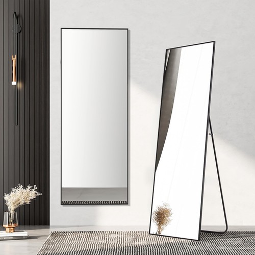 59"x16" Full Length Mirror for Home Wall Decor Large Floor Mirror Black - Picture 3 of 7