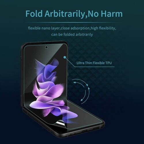 1Pc Soft Screen Protector Film TPU Hydrogel For Samsung Galaxy Z Flip 3/4 5G - Picture 3 of 12