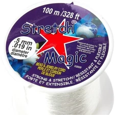 NEW! Stretch Magic Bead & Jewelry Cord 100 Meters/Pkg ~ .5mm CLEAR