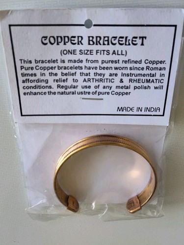 Copper Bracelet Made in India One Size Fits All - Picture 2 of 9
