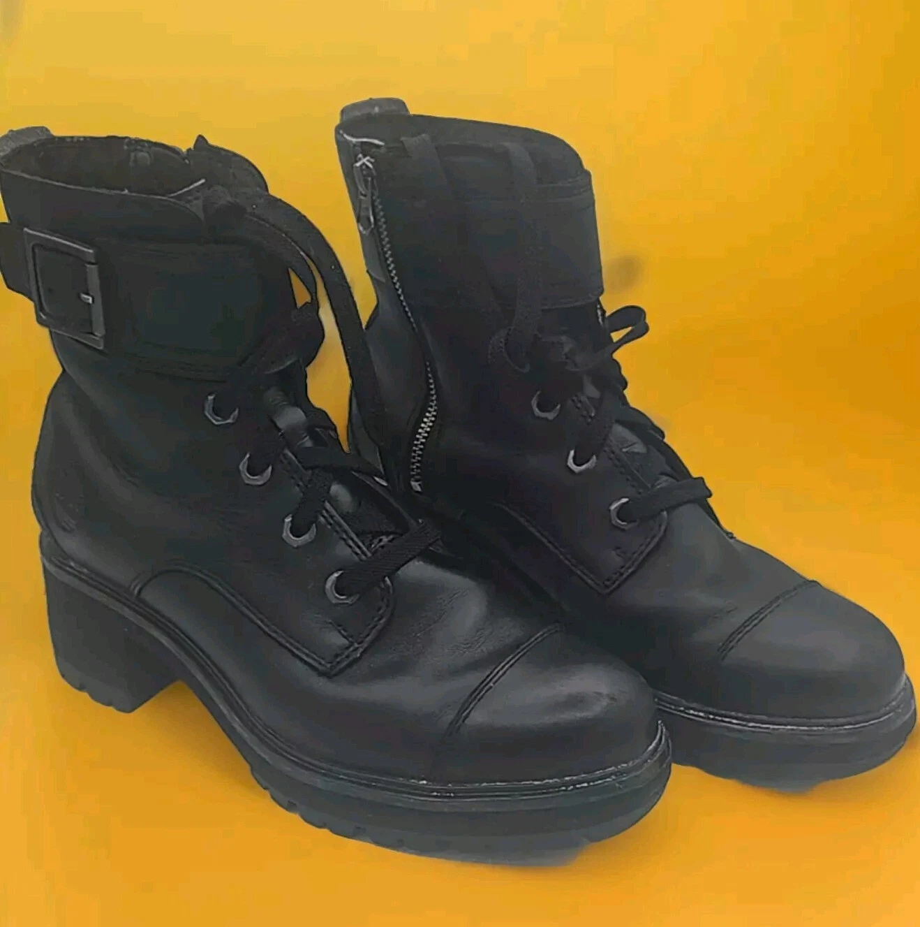 Stivali Timberland in pelle nera Kori Park Moto donna taglia 8 5