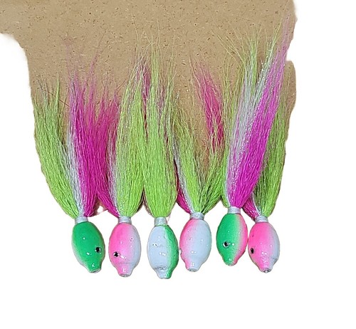 Fishing Teaser Floating Bucktail Terminal Tackle Hi Lo 6 Pack Flies Rig Your Own - Picture 18 of 18