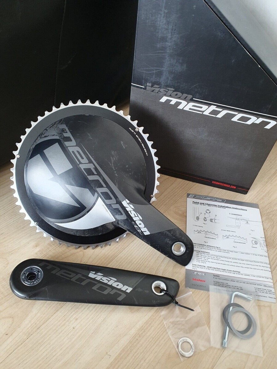 Vision　TTカーボンクランクセット54-42 NEW Vision metron TT 170mm 54/42 130bcd 30mm axle aero carbon