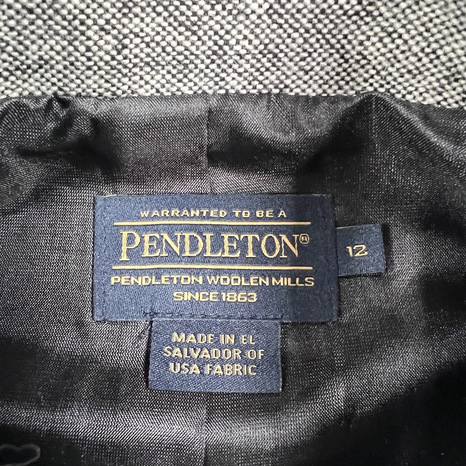 Pendleton Jacket Women’s Size 12 Virgin Wool & La… - image 5