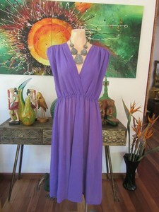 purple 80s dress