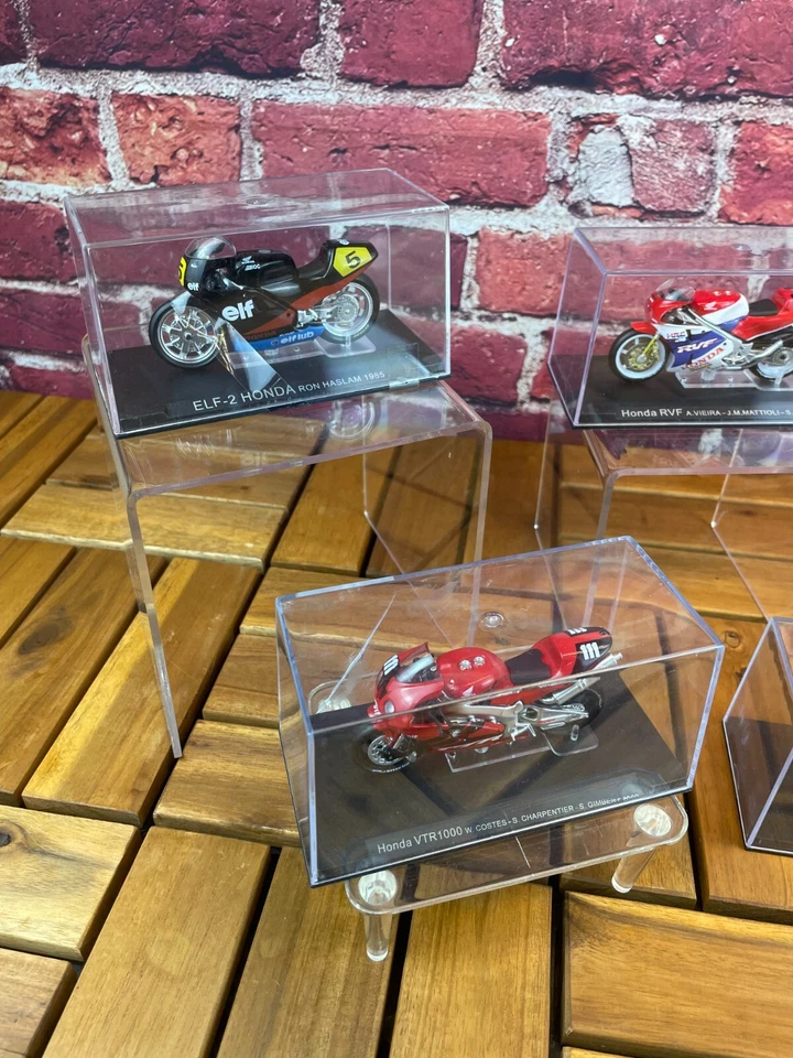 NEW Pre-Owned Lot of 7 Die-Cast MOTORCYCLE MODELS 6 HONDA & 1 KAWASAKI 1/24 Nice - Image 2 of 4