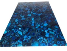 Mesa de ágata azul aguamarina, mesa de comedor, mesa de centro, encimeras de cocina y bar