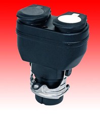 LKW NFZ Adapter Stecker Steckdose 24 Volt  15 auf 2x7 polig Kurzadapter