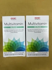 2 New GNC Women's Multivitamin 50 Plus - 60 Caplets Each Box Exp. 08/2025