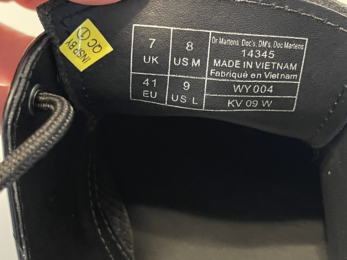 【美品】　Dr.Martens ドクターマーチン 14345 ドクターマーチン 3ホール プレーントゥ 黒 レディース23cm Dr