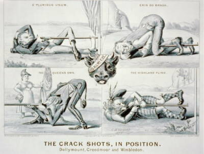 8'' x 10'' 1875 The crack shots, in position: Dollymount, Creedmoor and Wimble