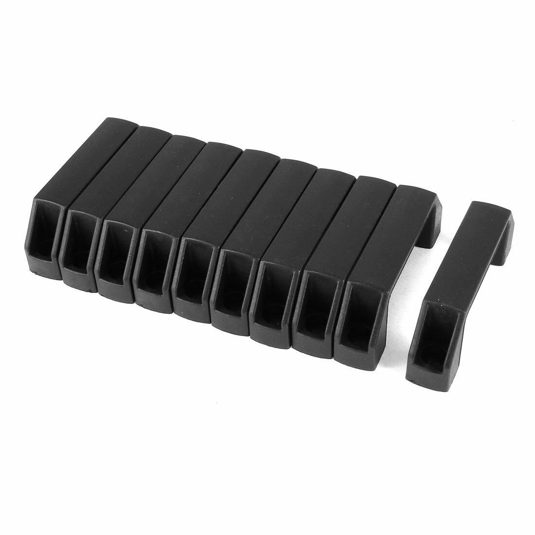 10pz Armadietto In Plastica Nera Cassetto Estraibile Maniglie 11cm 4.3"Lungo