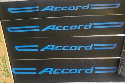 4PCS Honda Accord Carbon Fiber Look Car Door Sill Scuff Anti Scratch Protector