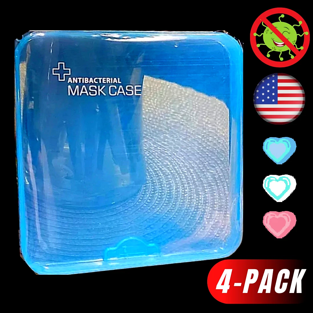 4 Pack Portable Face Mask Storage Case Holder US Stock Same Day Fast Shipping!