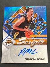 Patrick Baldwin Jr Rookie Scripts Auto Blue 26/49 - 2022 Chronicles Mosaic Draft
