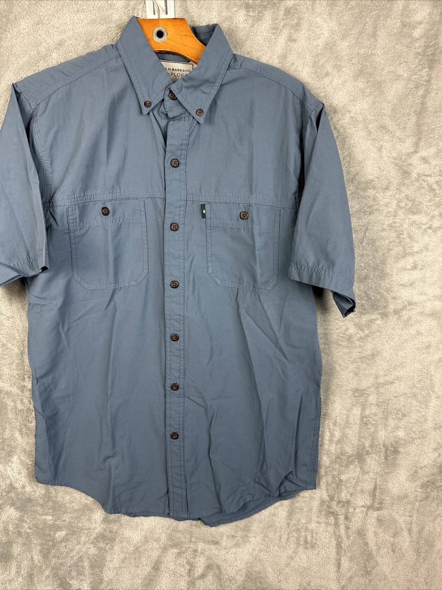 GH Bass Co Explorer Series Short Sleeve Fishing Shirt Mens Small