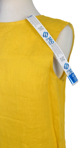 Marella Sport by Max Mara Curzia Linen Blouson Sheath Dress Yellow USA Size 8 - Picture 12 of 23
