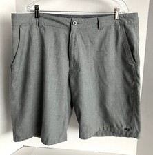 ONeill Mens Golf Shorts 40 Bermuda Gray Flat Front Chino Walk