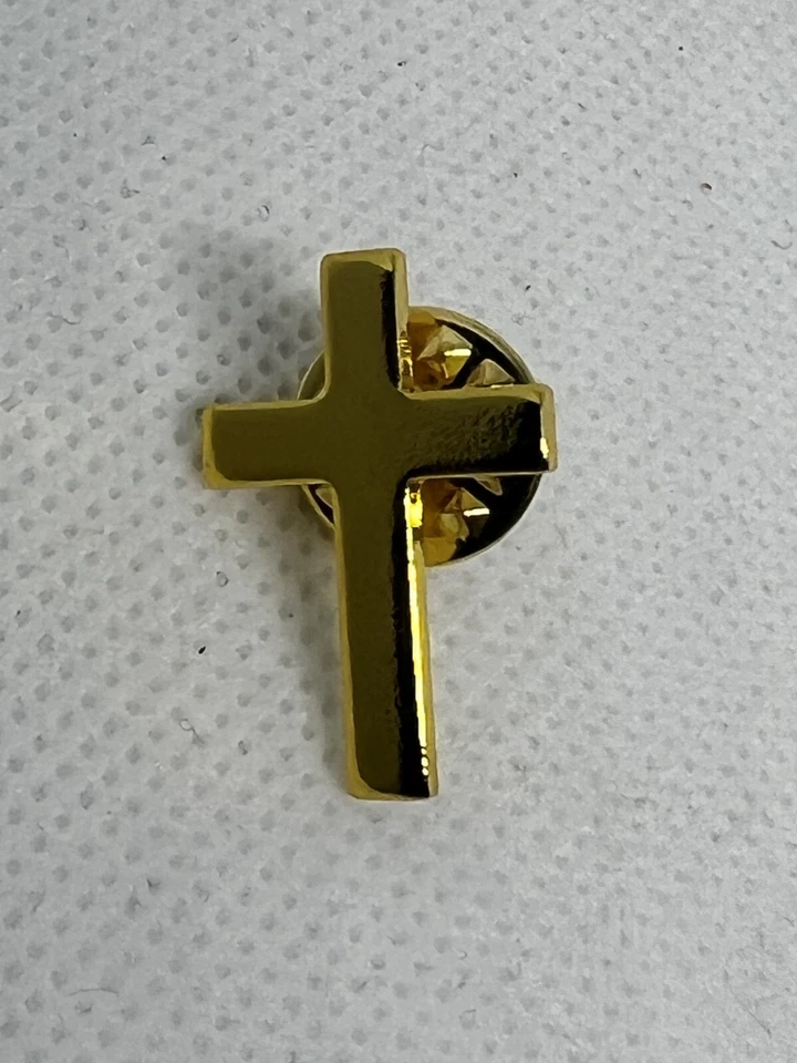 Религиозная христианская Библия Писание крест ювелирные изделия эмаль крест лацкан булавка - золото - Изображение 4 из 4