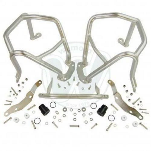 Paramotore e paracoppa argento per moto