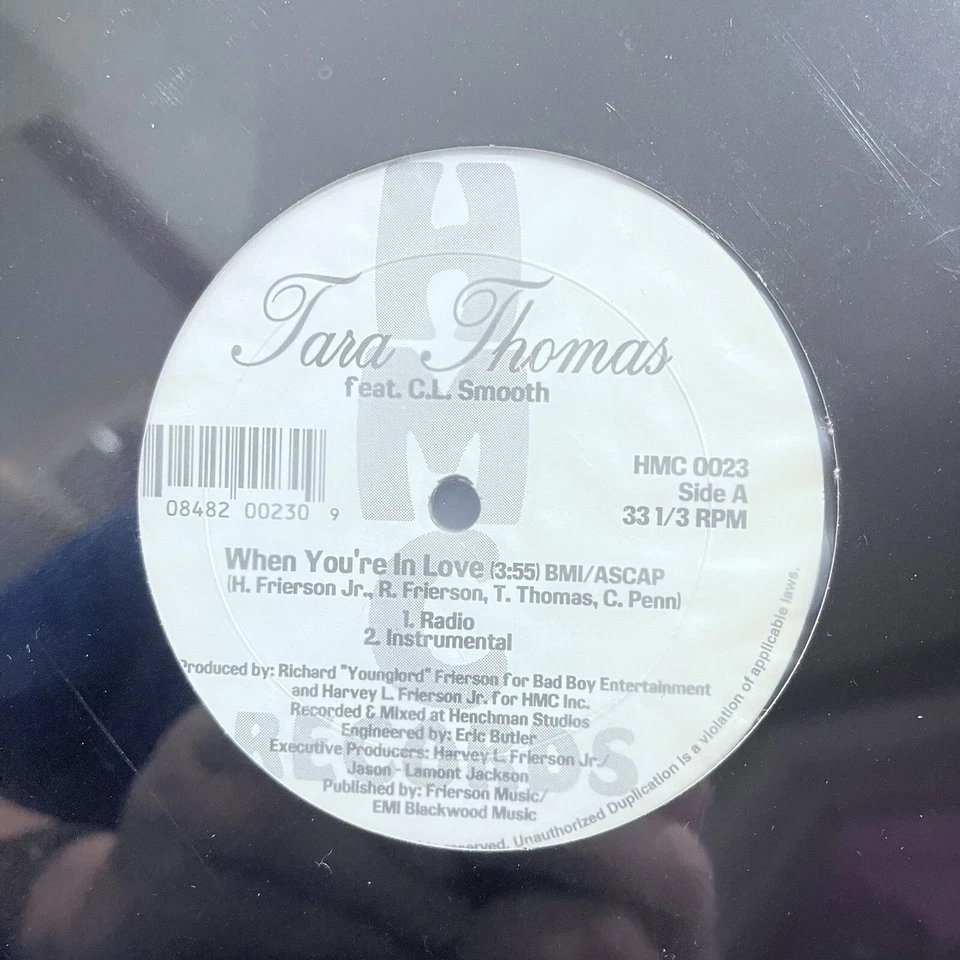 Tara Thomas w/CL Smooth “When You're In Love" SEALED 1997 Vinyl Maxi Single - Image 2 of 3