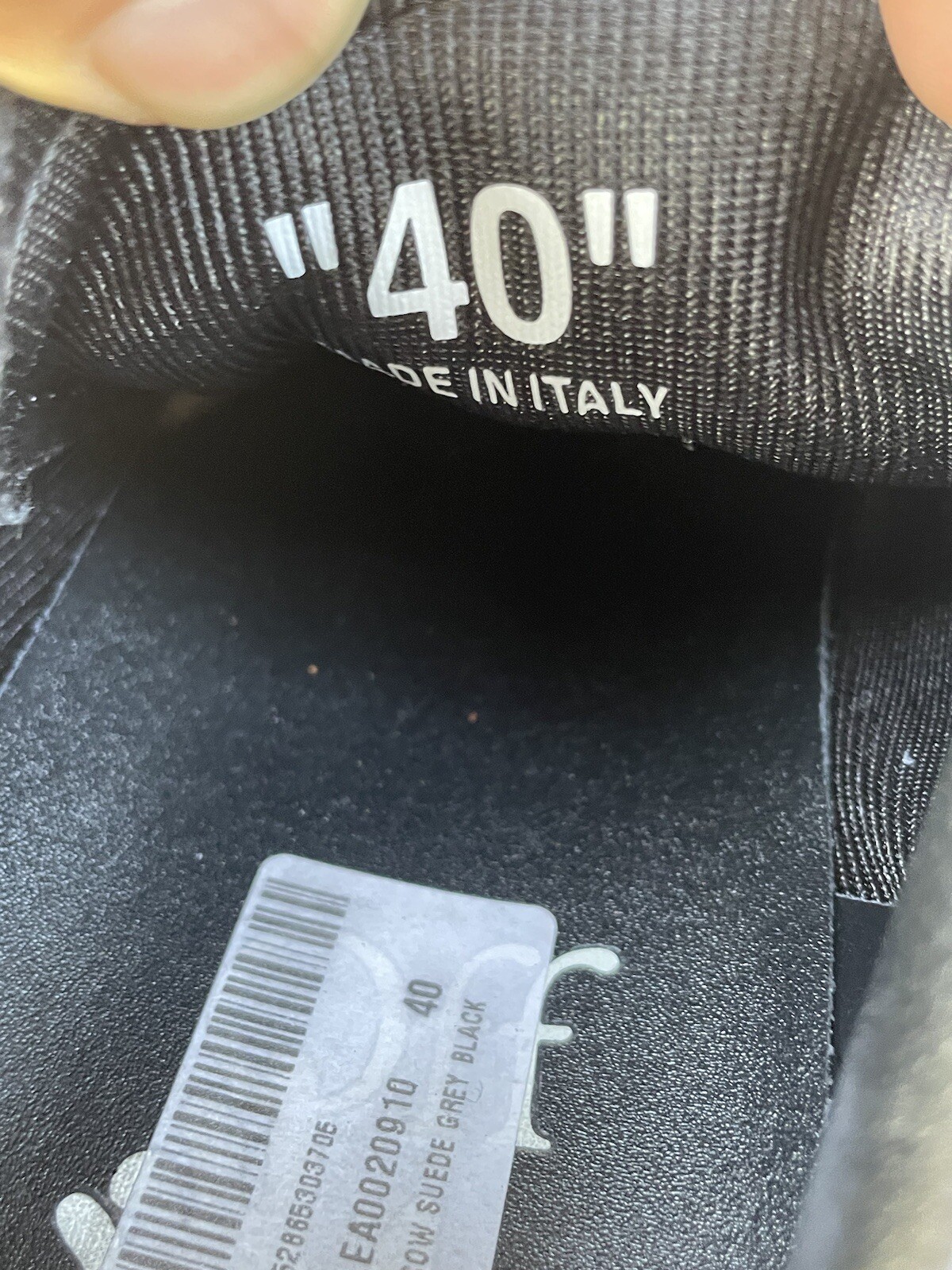 Off-White Sponge Platform Cow Suede Sneakers Blac… - image 8