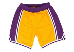 throwback lakers shorts