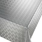 PVC TISCHDECKE PULSE SILBER GEO WAVES GRAU GEPRÄGT METALLIC EFFEKT ABWISCHBAR