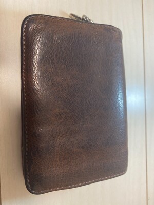 小物 Chrome Hearts Joey by Fold Wallet Chrome Hearts Joey by Fold Wallet Destroy Leather Brown Men