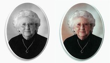 FOTOCERAMICA PER CIMITERO LUTTO OVALE  BIANCO E NERO O COLORI VARIE MISURE