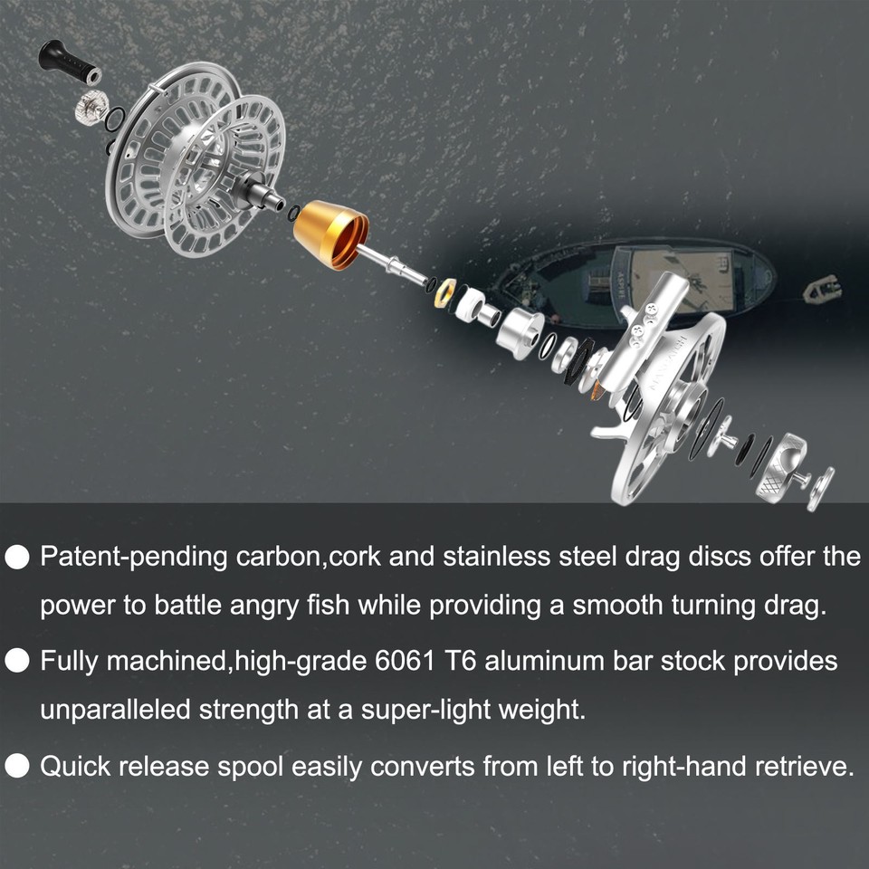 Moulinet à Mouche Maxcatch Sprint - 6/8 à 9/11WT, étanche, CNC, Pour Pêche En Mer