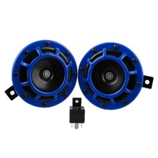 Pack de 2 bocinas de aire eléctricas compactas AZUL 12V para coche JDM, BMW, AUDI